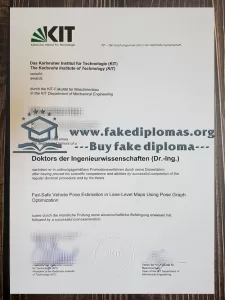 Buy a Karlsruher Institut für Technologie fake certificate.