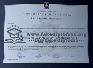Get a Universidad Católica de Salta fake certificate.