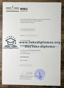 Buy a Universität Münster fake certificate.