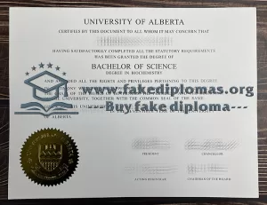 Buy University of Alberta fake diploma, Fake University of Alberta degree.