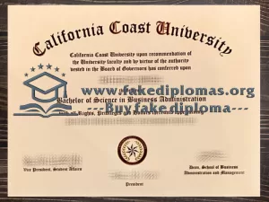 Buy a California Coast University fake diploma.