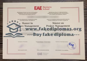 Buy a EAE Business School fake certificate.