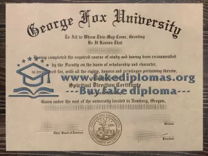 Get a George Fox University fake diploma, Fake George Fox University diploma.