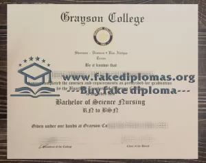 Where to buy Grayson College fake diploma online
