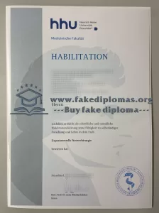 Buy a Heinrich-Heine-Universität Düsseldorf fake certificate.