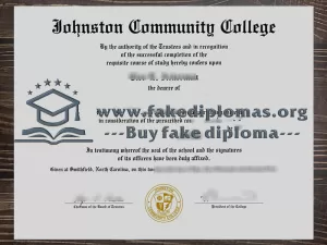 Buy Johnston Community College fake diploma, Fake a JCC degree online.