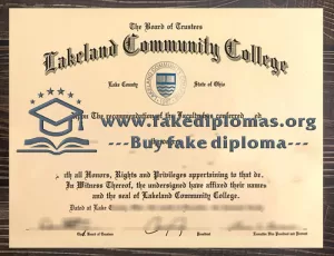 Buy a Lakeland Community College fake diploma.