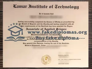 Get a Lamar Institute of Technology fake diploma.
