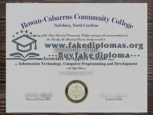 Buy Rowan-Cabarrus Community College fake diploma.