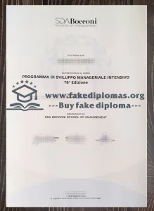 Buy a SDA Bocconi School of Management fake certificate.