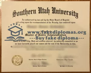 Buy Southern Utah University fake diploma, Fake a SUU degree online.