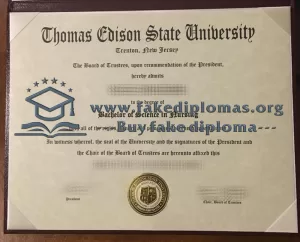 Buy Thomas Edison State University fake diploma.