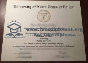 Buy a University of North Texas at Dallas fake diploma.