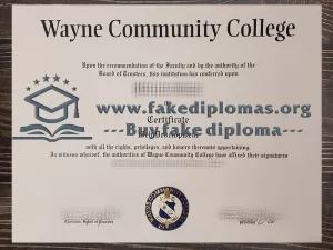 Get a Wayne Community College fake diploma.