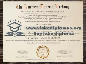 Get a American Board of Urology fake degree.