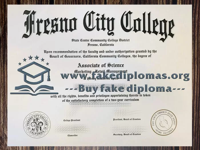 Buy a Fresno City College fake diploma, Fake a FCC degree online.