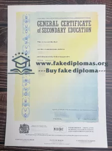 Buy a General Certificate of Secondary Education fake certificate.