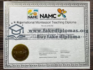Get a North American Montessori Center fake degree, Make a NAMC certificate.