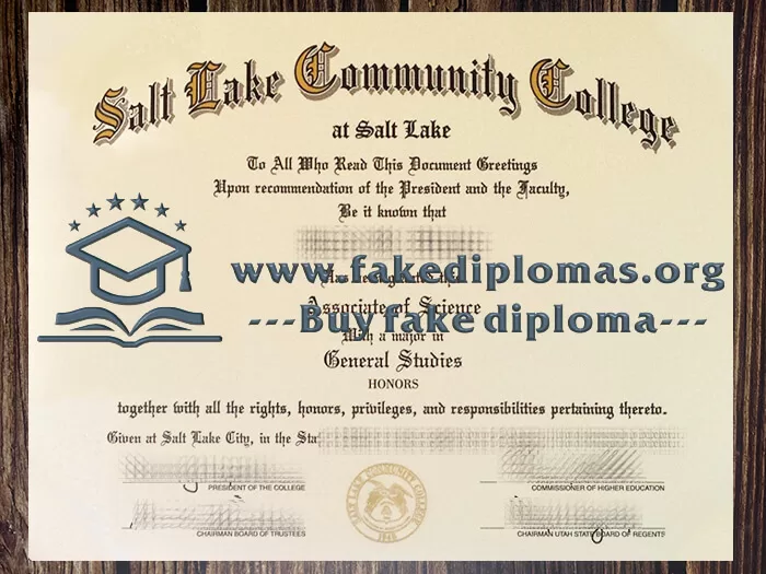 Buy a Salt Lake Community College fake diploma.