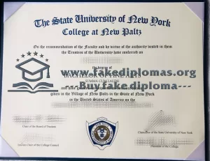 Buy a State University of New York College at New Paltz fake diploma, Fake SUNT New Paltz degree.