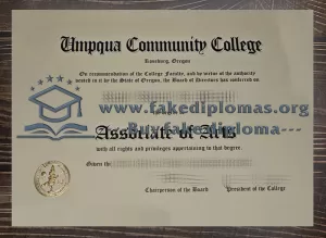 Buy a Umpqua Community College fake diploma, Fake UCC degree online.