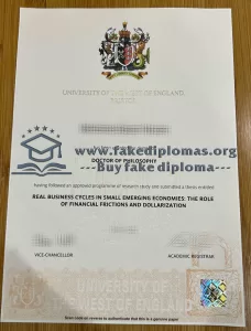 Buy a University of the West of England fake diploma.