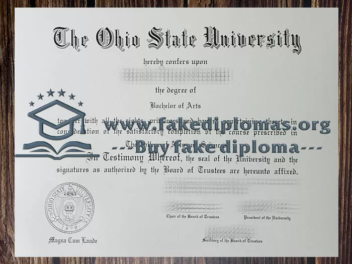 Buy Ohio State University fake diploma, Fake OSU degree online.