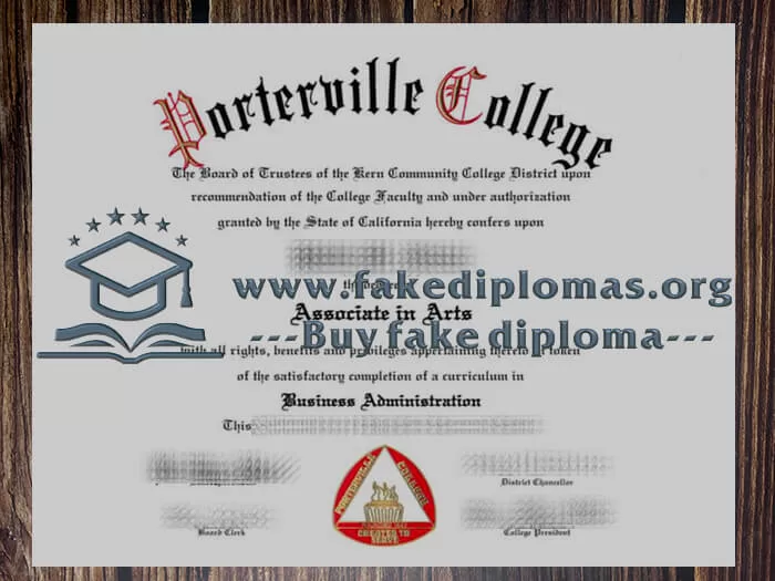 Buy a Porterville College fake diploma online.