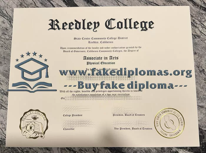 Buy Reedley College fake diploma, Make RC degree online.