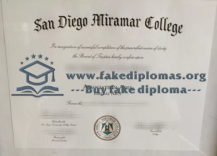 Buy a San Diego Miramar College fake diploma.