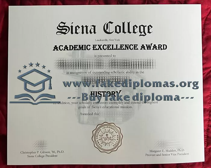 Get a Siena College fake diploma online, Fake a Siena College degree.