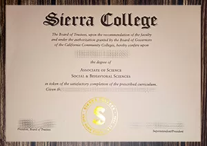 How to make the Sierra College diploma?