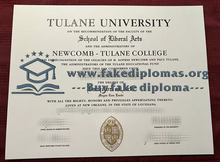 Buy Tulane University fake diploma online.